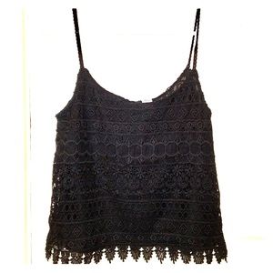 Crochet Black Tank